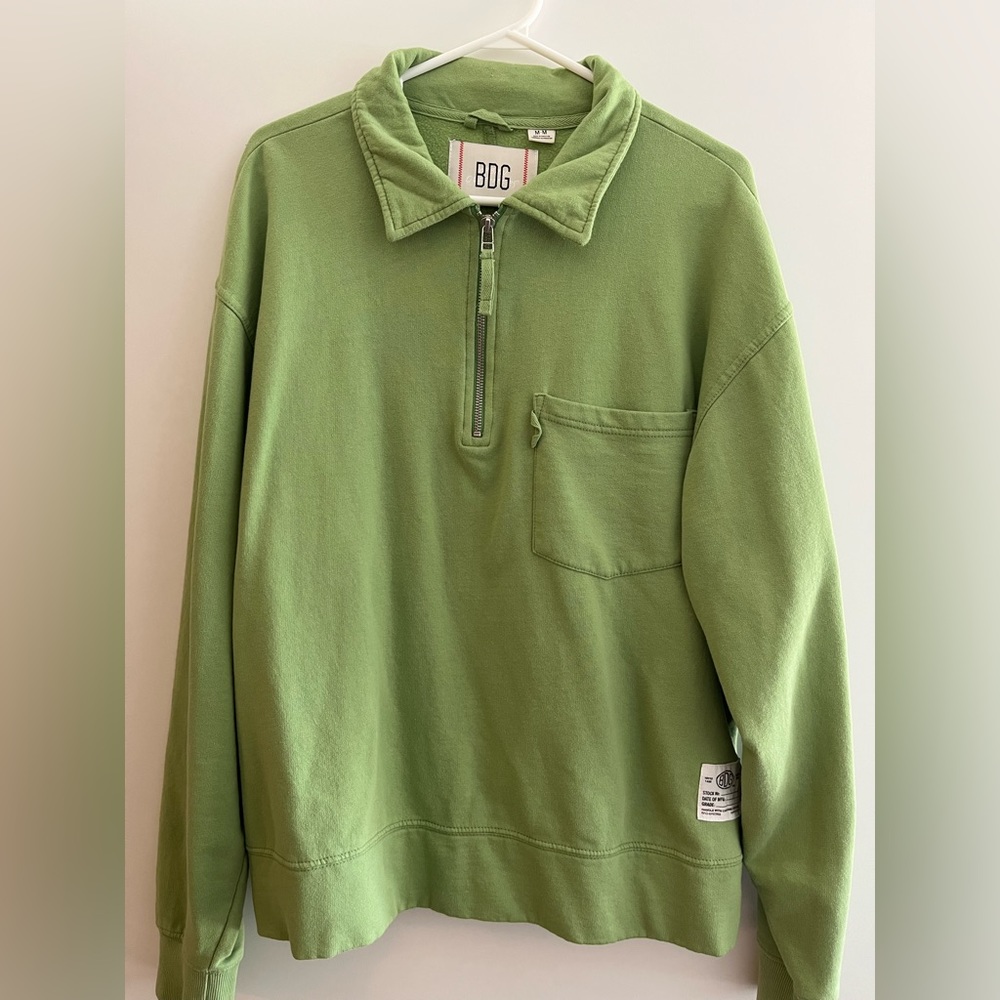 Green Quarter zip BDG size M oversize fit
